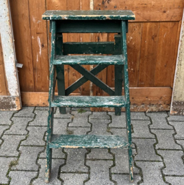 Oude trap ladder schilders hout decoratie