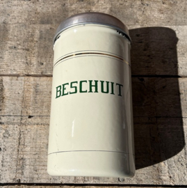 Pot bus emaille beschuit creme hoogte 22 cm