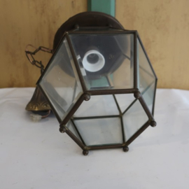 Hanglamp ganglamp glas 1930 VERKOCHT