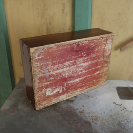 Scheerkist hout origineel kist 19 x 27,5 x 8 cm