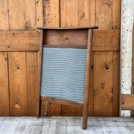 Wasbord hout met zink antiek VERKOCHT