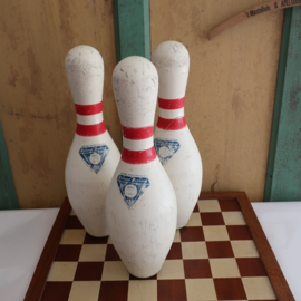 Bowling kegels origineel rood wit VERKOCHT