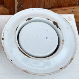 Stolp botervloot boter cloche emaille wit