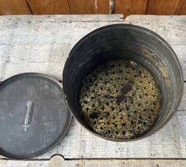 Blik keuken metaal origineel Ø 19,5 cm hoogte 17