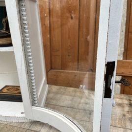 Vitrine kast wit sier hoek kastje VERKOCHT