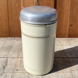 Pot bus emaille beschuit creme hoogte 22 cm