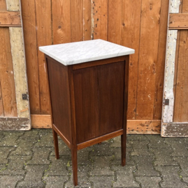 Nachtkastje hout marmer 1930 VERKOCHT