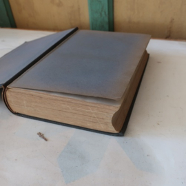 Oud boek 1907 rug van leer origineel 25 x 17,5