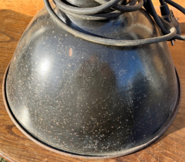Hanglamp gang zwart metaal industrie origineel