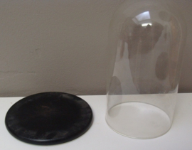 Stolp glas glazen stolp met onderplaat rond VERKOCHT