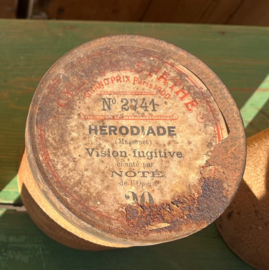 Cylindres Pathe 1900 in koker grammo Patho foon