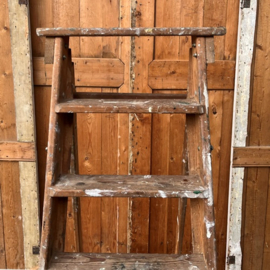 Oude houten trap ladder schilderstrap VERKOCHT