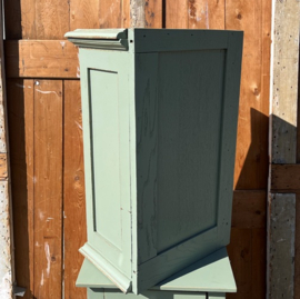 Pronkkast vitrinekast groen 37,5 x 25 x 61