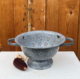 Vergiet emaille grijs Ø 20 cm VERKOCHT