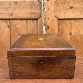 Scheerkist hout origineel kist met lade