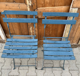 Bistro set bistrosetje metaal met hout VERKOCHT