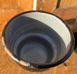 Set zand zeep soda emaille zwart VERKOCHT