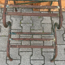 Oude trap ladder schilderstrap metaal 77 cm