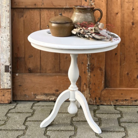 Wijntafel bijzettafel haltafel wit 53 VERKOCHT