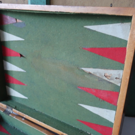 Backgammon kist speelkist antiek hout