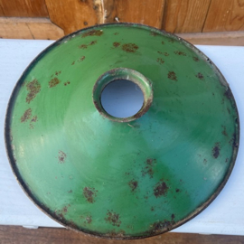Kap hanglamp emaille origineel lamp groen Ø 26
