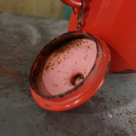 Pot emaille koffiepot rood diameter 12 cm