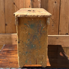 Kruk bijzettafel melk krukje hout VERKOCHT
