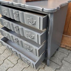 Ladekast grijs 4 laden halkast 71 x 33 x 62 cm