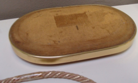 Stolp glas glazen stolp met onderplaat ovaal VERKOCHT