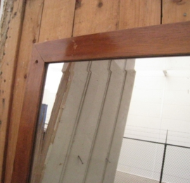 Spiegel antiek hout lijst oud 170 cm VERKOCHT