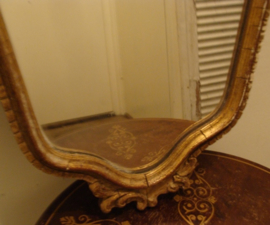 Spiegel barok goud kleur origineel brocante VERKOCHT