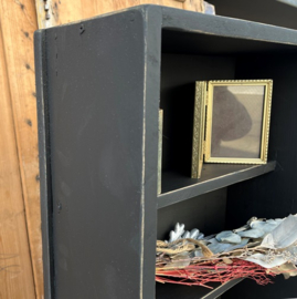 Kastje boeken schap wand zwart VERKOCHT