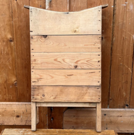 Wasbord hout met metaal zink VERKOCHT