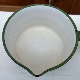 Steelpan emaille groen Ø 13 cm VERKOCHT
