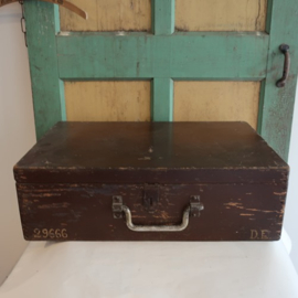 Kist koffer hout origineel plat 57 cm