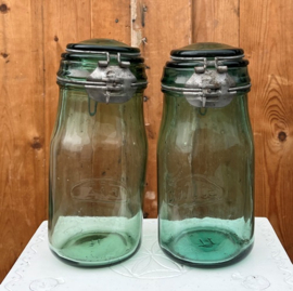 Weckpot groen glas Frankrijk origineel 1 liter