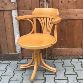 Buro stoel Captain chair hout VERKOCHT