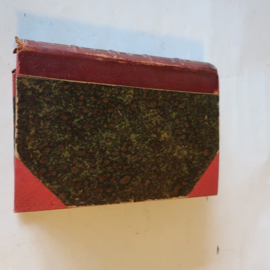 Oud boek 1885 rug van leer Frans VERKOCHT