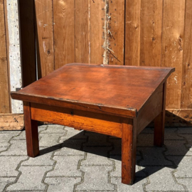 Houten lessenaar secretaire met klep origineel