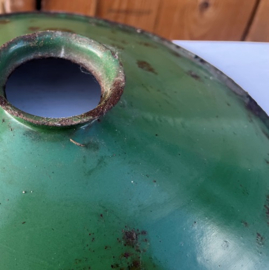 Kap hanglamp emaille origineel lamp groen Ø 26