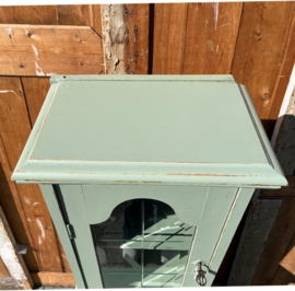 Pronkkast vitrinekast groen 37,5 x 25 x 61