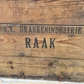 Flessenkrat RAAK hout voor 12 fles origineel