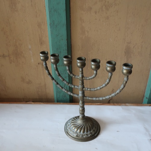 Menorah messing kandelaar Joods 24 cm