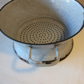 Vergiet emaille Deense zeef grijs Ø 27 cm
