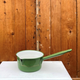 Steelpan emaille groen Ø 13 cm VERKOCHT