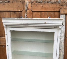 Vitrine kast wit pronk sier wand boeken