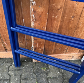 Wasrek hout blauw handdoek rek droogrek
