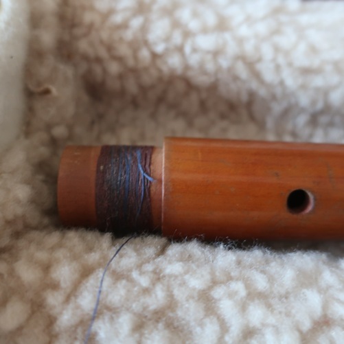 Blokfluit hout lengte 48,5 cm vintage in kist