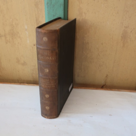 Oud boek 1907 rug van leer origineel 25 x 17,5
