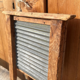Wasbord klein model hout zink VERKOCHT